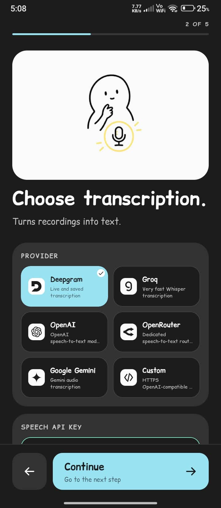 hmmm: Voice provider setup
